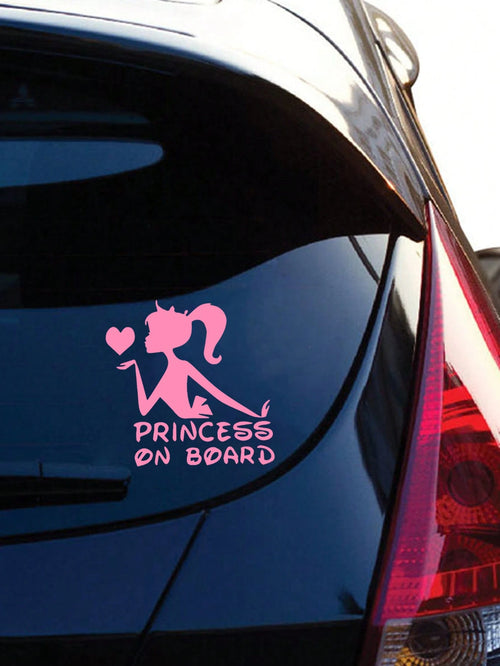 1pc Princess On Board Car Sticker