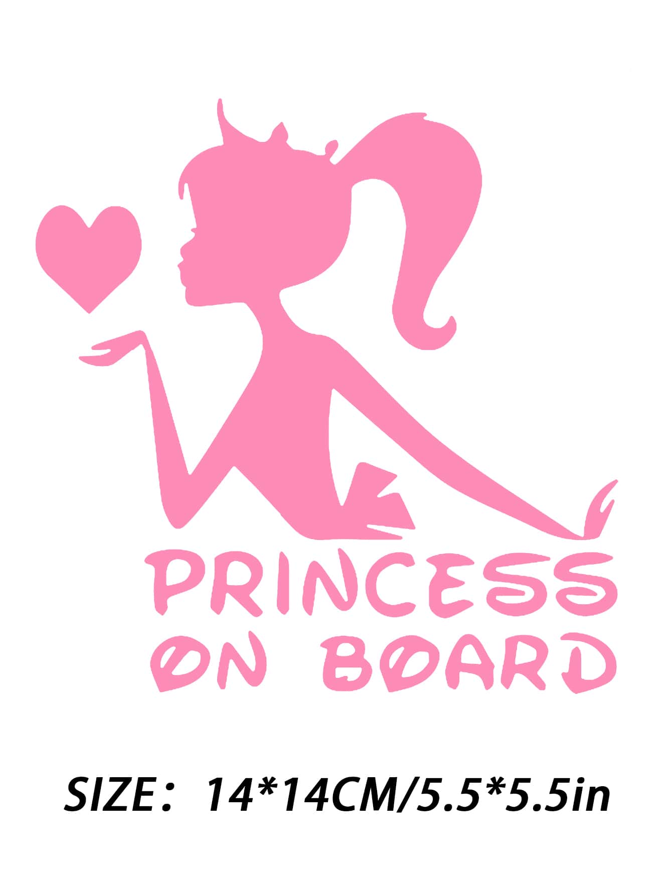 1pc Princess On Board Car Sticker