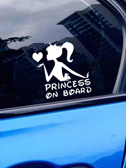 1pc Princess On Board Car Sticker