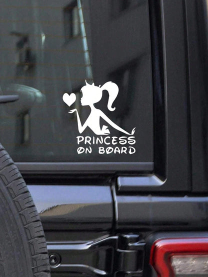 1pc Princess On Board Car Sticker