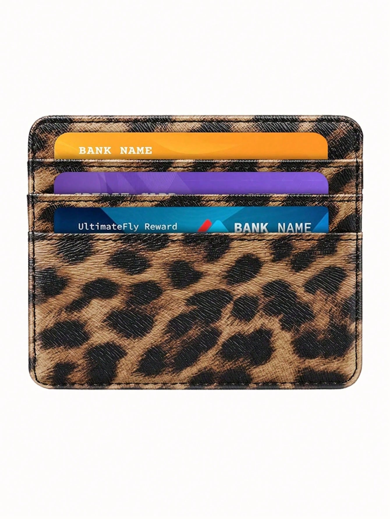 1pc Printed Multi-Card Slot Fashion Unisex Card Holder Leopard Print Valentine's Day Leopard Cheetah Print Card Case Card Wallet Name Card Holder Credit Card Holder Mini Wallet Card Pouch For Women Sm