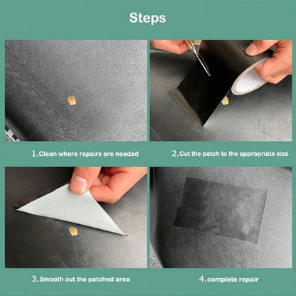 1Pc PU Leather Seat Repair Patch, Strong Self-Adhesive Tape, Applicable For Sofa, Car Seats, Motorcycle Seat, Multi-Purpose Repair Tape With Repair Tool