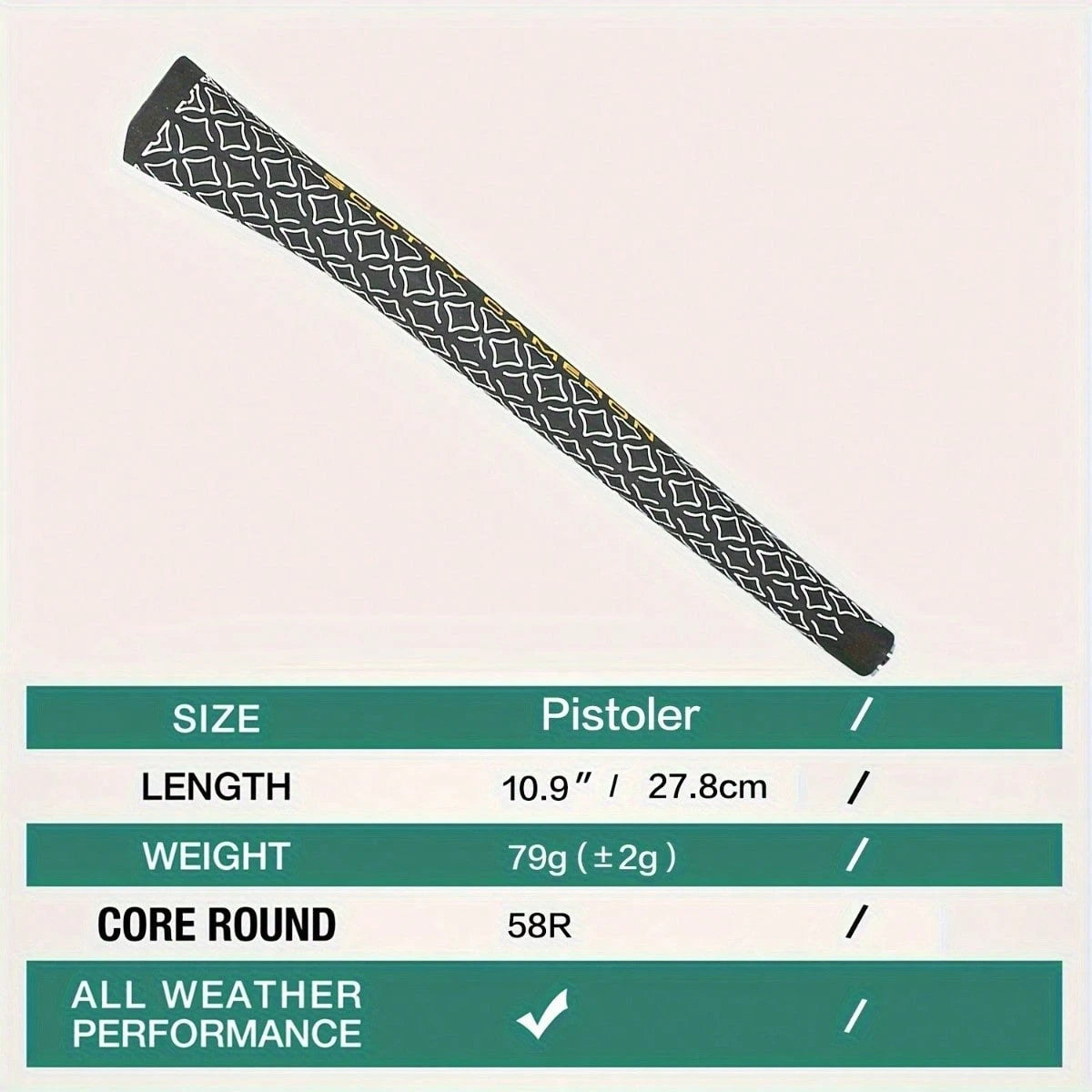 1PC Putter Grip, Lightweight Durable Rubber Putter Handle, Shock-Absorbing Non-Slip Texture, Grip Professional & Amateur