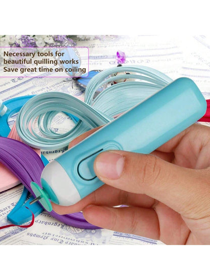 1pc Random Color Quilling Pen Quilling Electric Pen Quilling Roll Pen Electric Quilling Pen Student Hand Tools