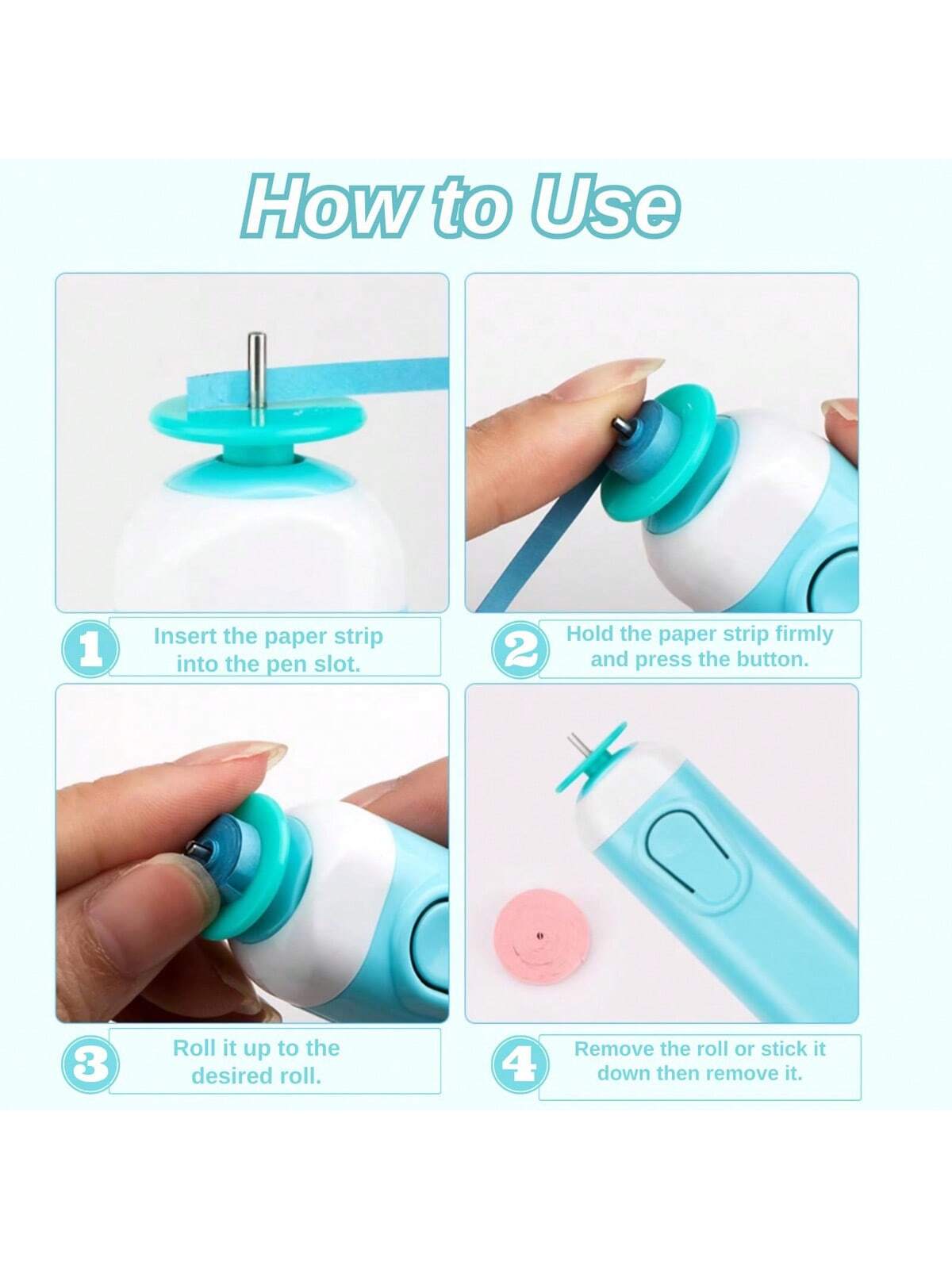 1pc Random Color Quilling Pen Quilling Electric Pen Quilling Roll Pen Electric Quilling Pen Student Hand Tools