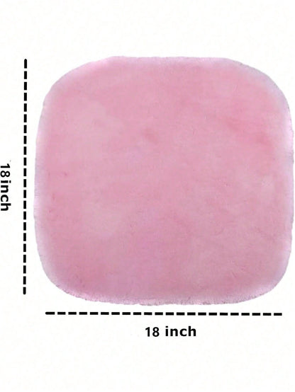 1pc Red Plush Car Front Seat Cushion, Universal Car Interior Decor,Car Accessories