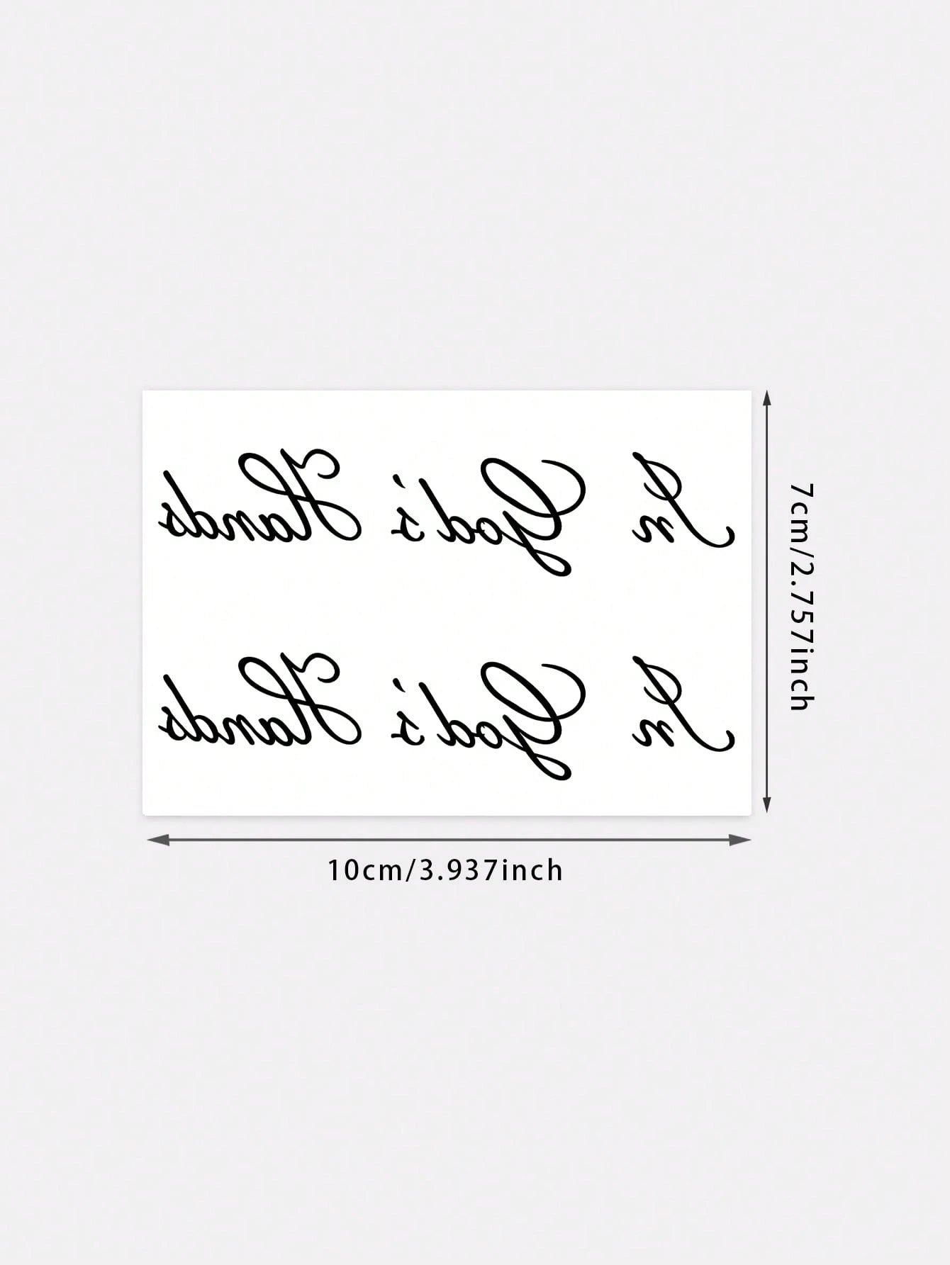 1pc Retro Script English Short Sentence Double-Design Temporary Tattoo Sticker With Simulated Tattoo Design, Suitable For Travel, Music Festivals, Games, Graduation Gifts, Lasts For 3-5 Days