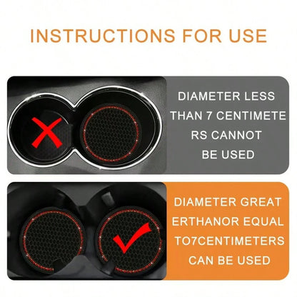 1pc Rhinestone Decor PVC Car Coaster