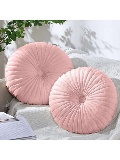 1pc Round Seat Cushion Pumpkin Throw Pillows Solid