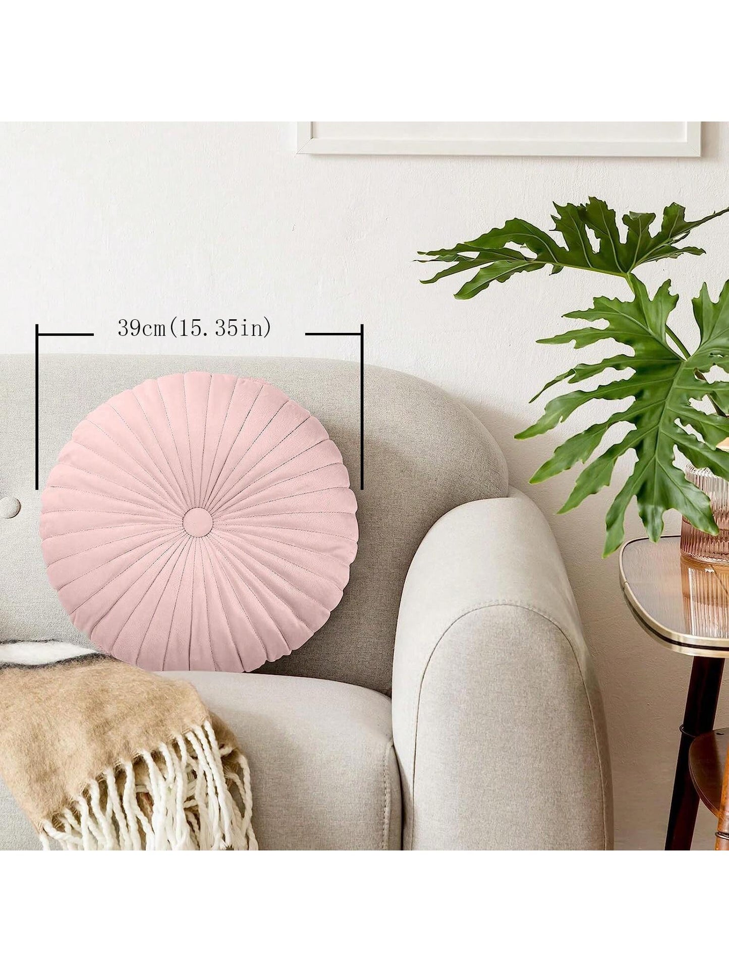 1pc Round Seat Cushion Pumpkin Throw Pillows Solid