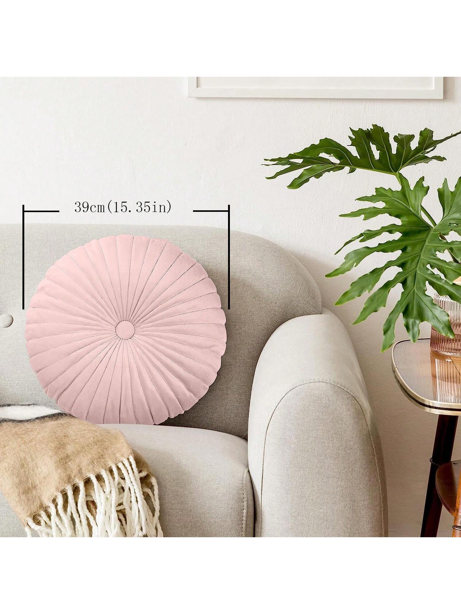 1pc Round Seat Cushion Pumpkin Throw Pillows Solid