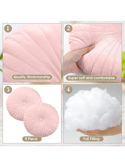 1pc Round Seat Cushion Pumpkin Throw Pillows Solid