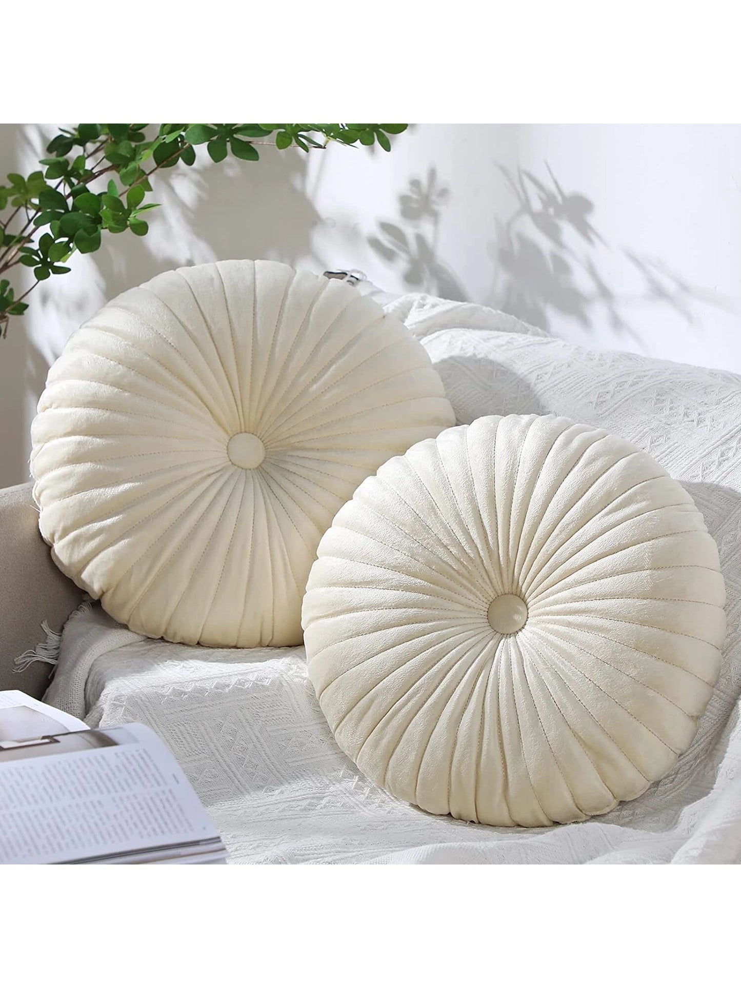 1pc Round Seat Cushion Pumpkin Throw Pillows Solid