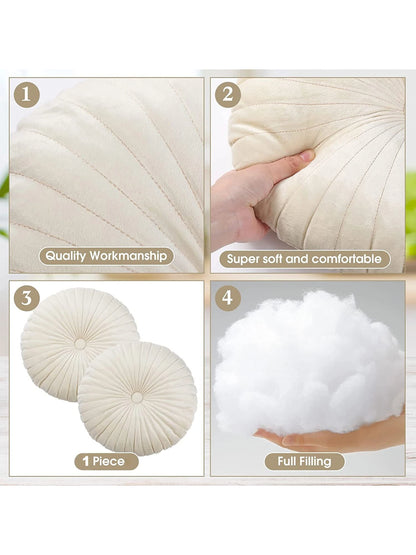 1pc Round Seat Cushion Pumpkin Throw Pillows Solid