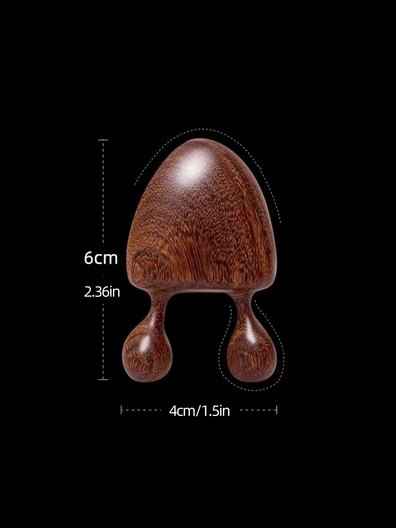 1pc Sandalwood Massager + 1pc Storage Bag, Face Massage & Chin Lifting Tool, Facial Care Massager, Relaxing Head & Eye Massager, Portable Beauty Care Tool, Massage Device, Mother's Day Gift, Christmas