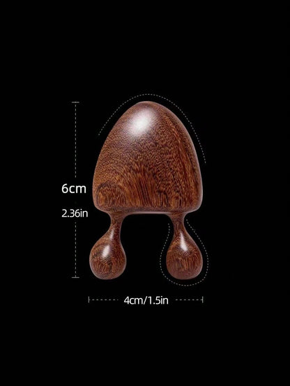 1pc Sandalwood Massager + 1pc Storage Bag, Face Massage & Chin Lifting Tool, Facial Care Massager, Relaxing Head & Eye Massager, Portable Beauty Care Tool, Massage Device, Mother's Day Gift, Christmas