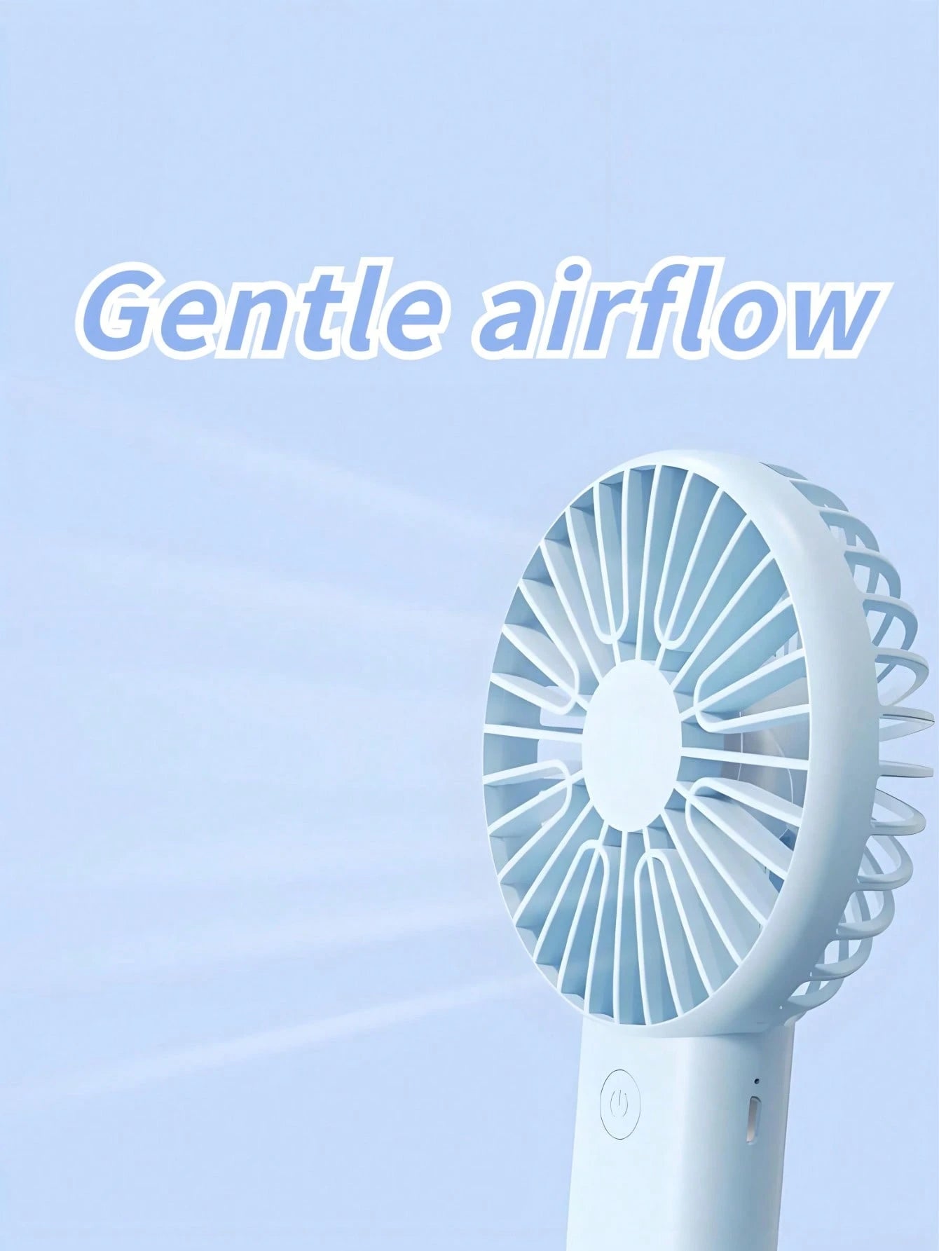 1pc/Set Handheld USB Fan, Portable Rechargeable Fan With 3 Speed Modes, 300mAh Battery, 2W Power Output. Includes Stand For Use As Phone/Tablet Holder. Suitable For Outdoor Activities, Beach, Office