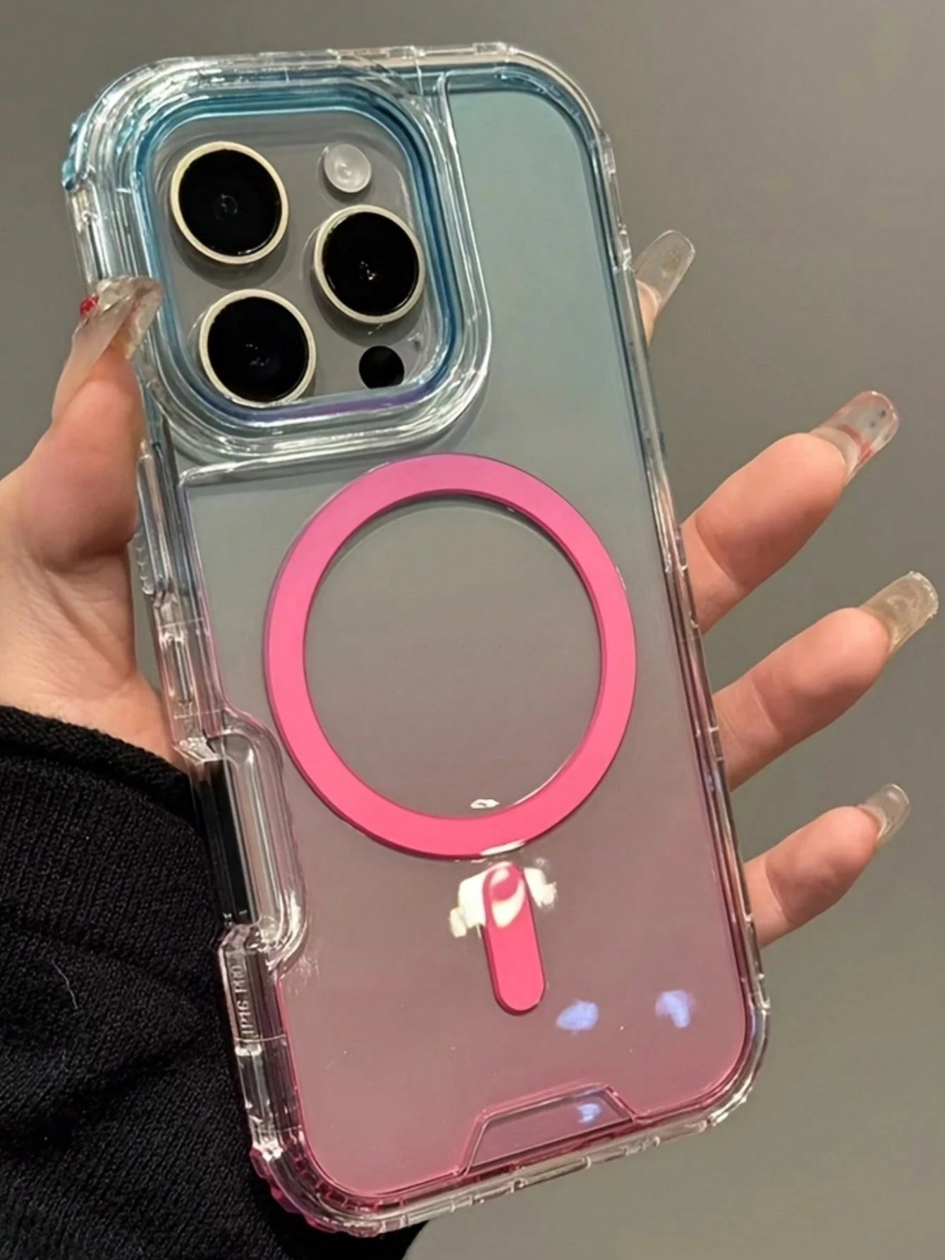 1pc Silicone Cute Magnetic Gradient Color Magnetic Wireless Charging Phone Case Soft Silicone Back Cover Candy Color Compatible With IPhone 17 Air 16 15 14 13 12 11 Pro Max Plus Spring Gift