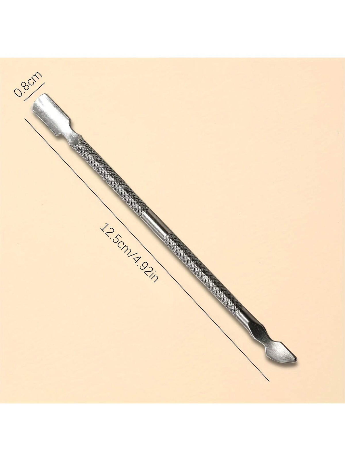 1pc Silver Nail & Cuticle Pusher Tool For Manicure And Pedicure, Professional Nail Cleaning And Design Tool, Diy At Home Or For Nail Salons Nails Nails Supplies Nail Stuff