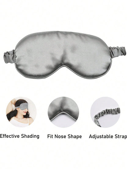 1PC Sleep Mask For Side Sleeper Women Men, Eye Mask For Sleeping Light Blocking, 3D Contoured Cup Sleeping Mask, Soft Breathable Sleep Eye Mask With Adjustable Elastic Strap For Flight Nap,School,Back