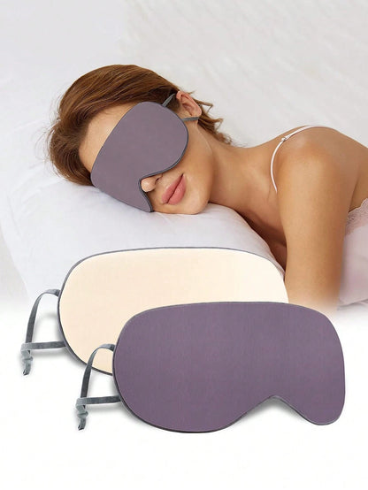 1PC Sleep Mask For Side Sleeper Women Men, Eye Mask For Sleeping Light Blocking, 3D Contoured Cup Sleeping Mask, Soft Breathable Sleep Eye Mask With Adjustable Elastic Strap For Flight Nap,School,Back