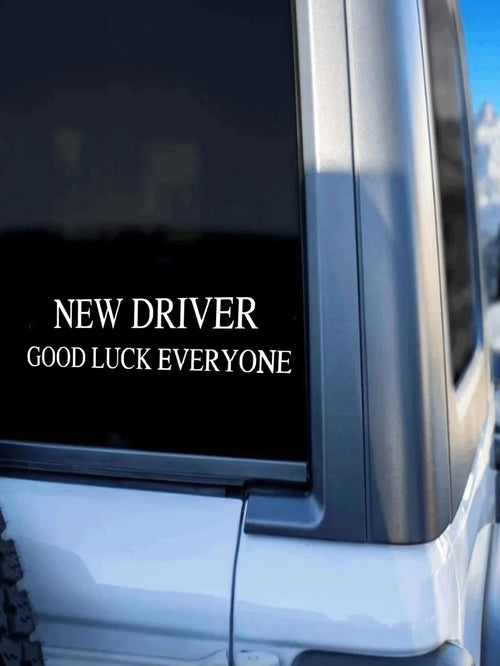 1pc Slogan Graphic Car Sticker