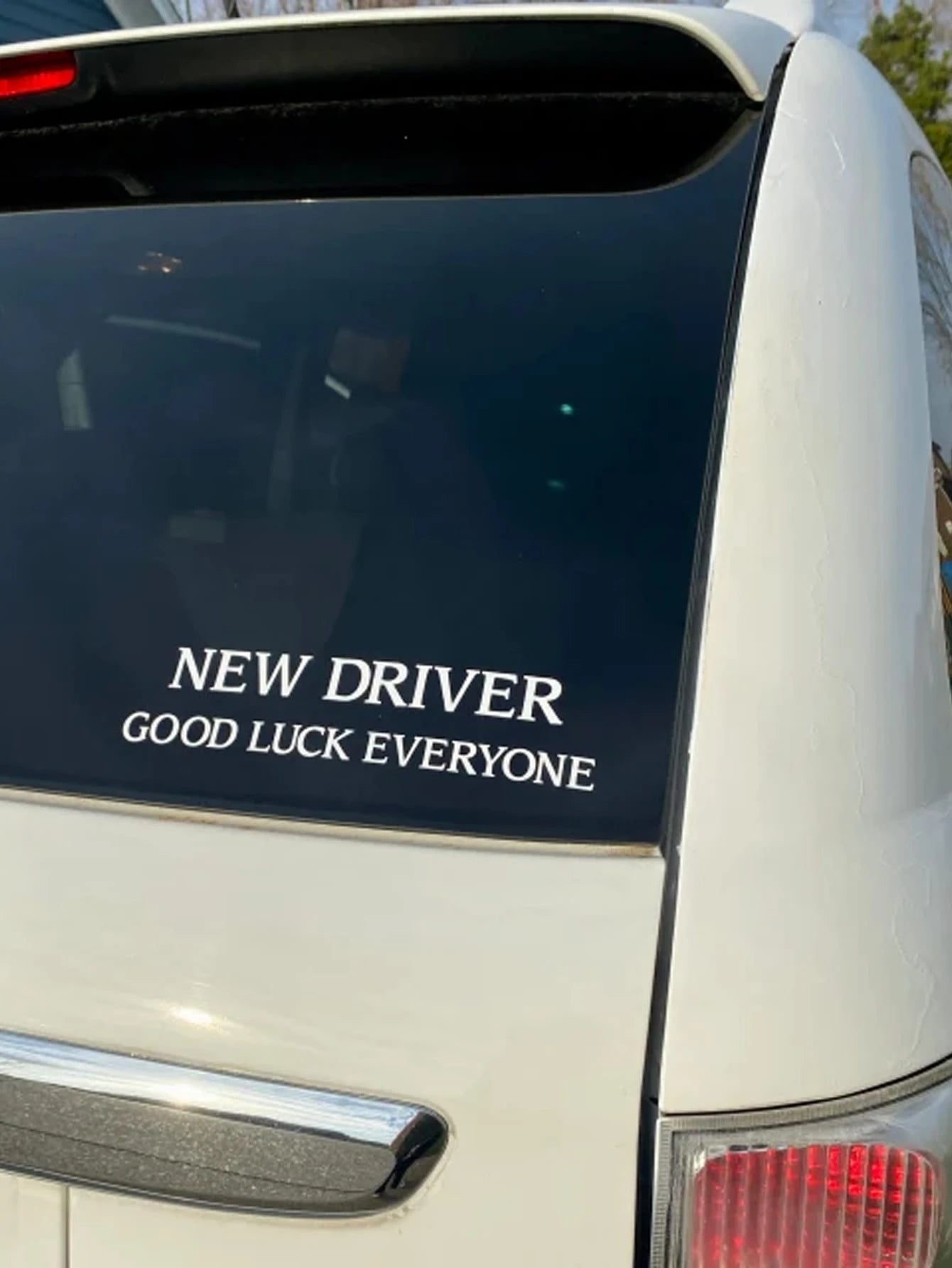 1pc Slogan Graphic Car Sticker