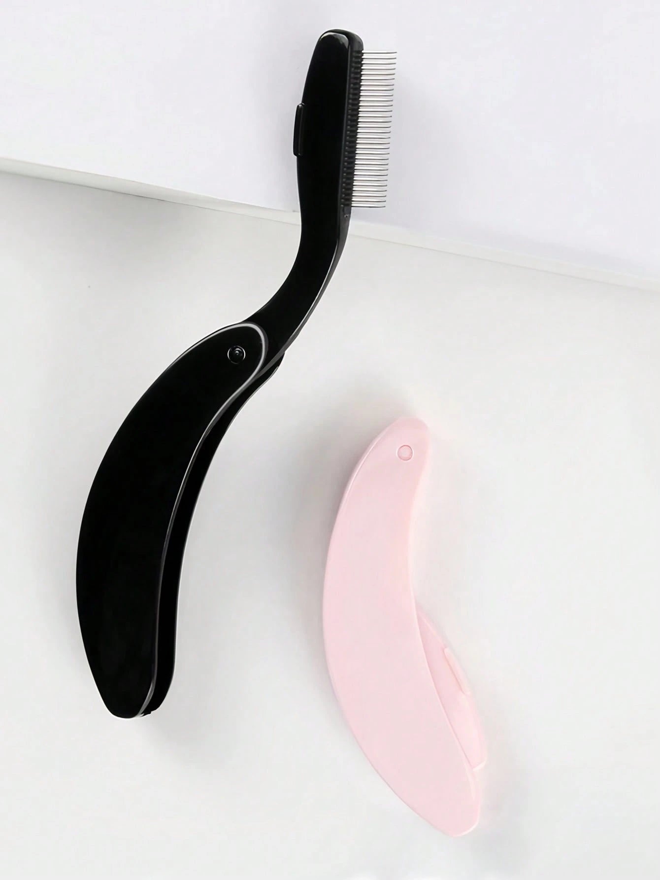 1pc Stainless Steel Eyelash Comb, Foldable Fine Tooth Comb To Separate And Groom Eyelashes And Brows, Makeup Tool, Portable For Travel