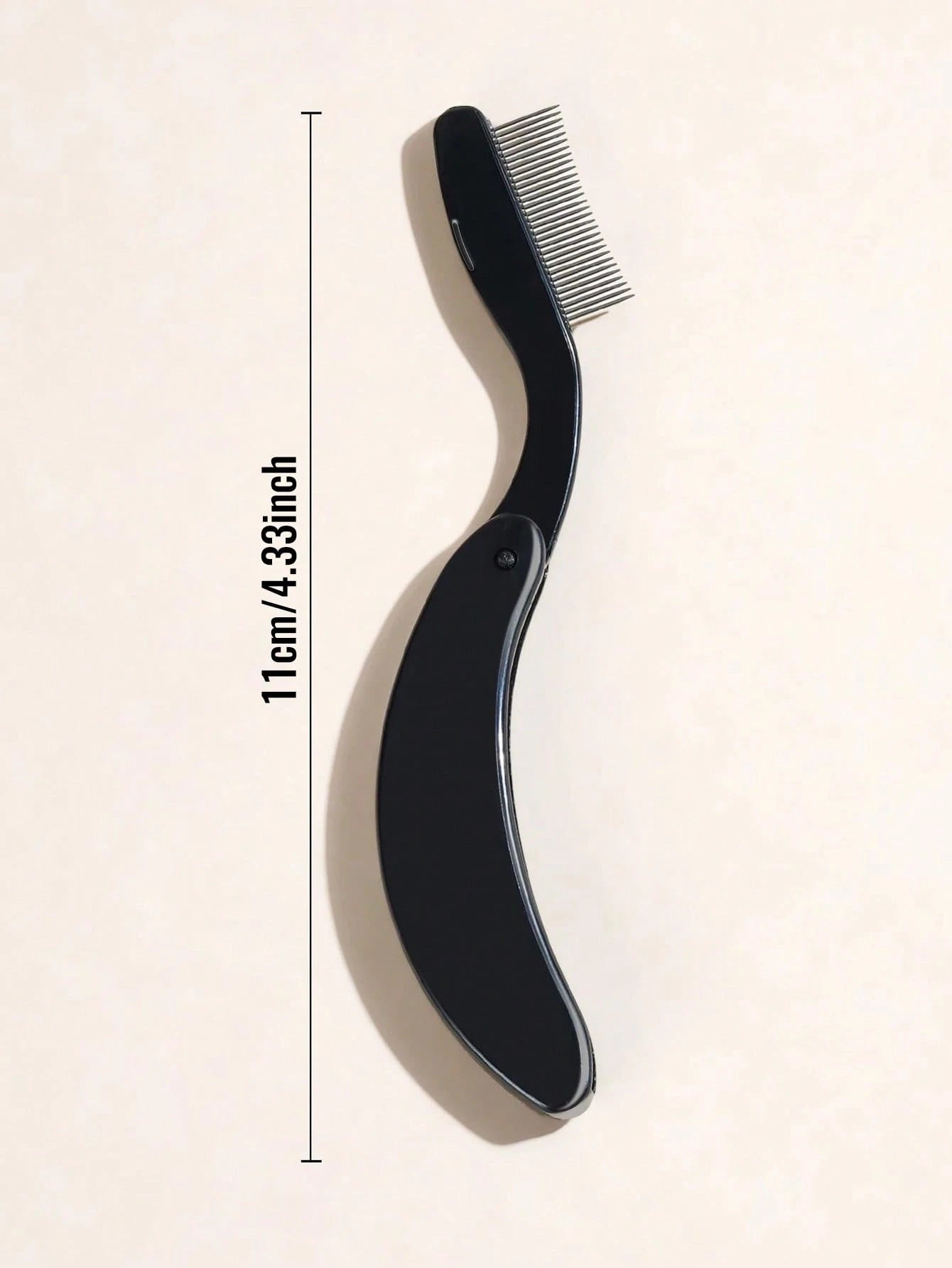1pc Stainless Steel Eyelash Comb, Foldable Fine Tooth Comb To Separate And Groom Eyelashes And Brows, Makeup Tool, Portable For Travel