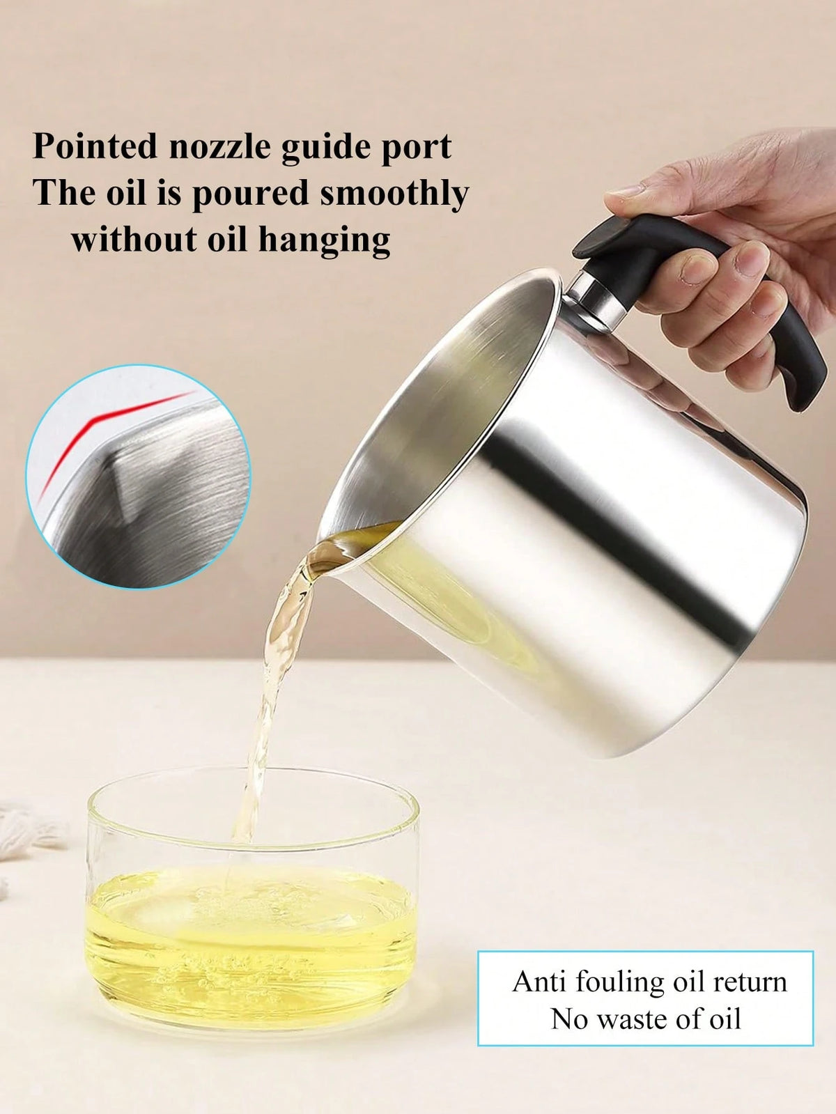 1pc Stainless Steel Oil Filter Containers, Oil Storage Bottle, Oil Storage Cup With Lid, With Strainer For Kitchen,Deep Fryer Oil Storage, Stainless Steel Oil Container, Multifunctional Oil Filter Pot