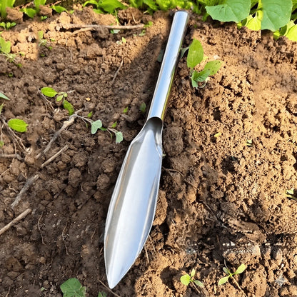 1pc Stainless Steel Pointed Garden Trowel, 12.2 Inches/31cm Long, Gardening Tool For Digging Vegetables, Loosening Soil, Planting Flowers, Small Cultivator Weeding Tool For Home And Garden Use
