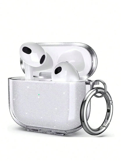 1pc Standable Glitter Earphone Case For Pro 3/3/2/ 1 Protective Case Transparent Bluetooth Earphone Case Soft Earphone Case