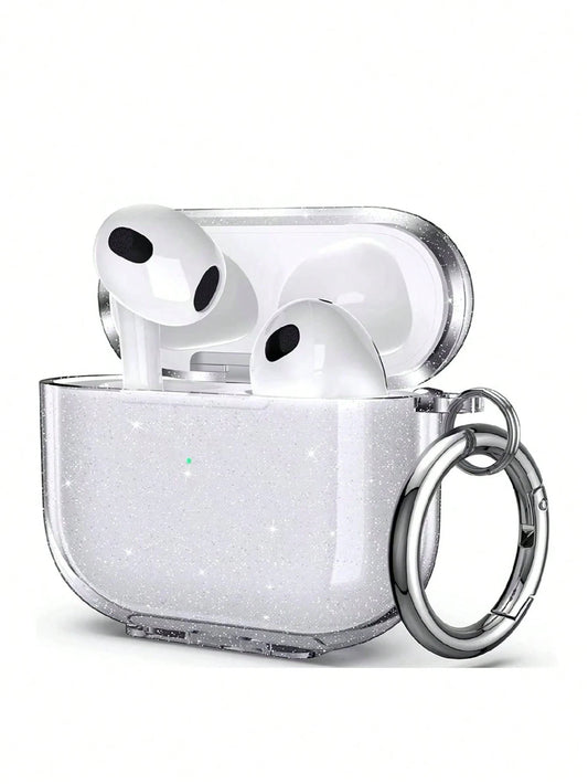 1pc Standable Glitter Earphone Case For Pro 3/3/2/ 1 Protective Case Transparent Bluetooth Earphone Case Soft Earphone Case