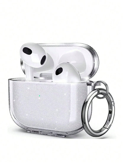 1pc Standable Glitter Earphone Case For Pro 3/3/2/ 1 Protective Case Transparent Bluetooth Earphone Case Soft Earphone Case