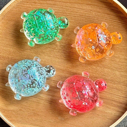 1pc Sugar Turtle Sensory Stimulating Toys, Shiny Turtle Squeeze Toys, Squeeze Sugar Ball Pressure Balls, Stimulating Toys, Summer Refreshing Game Toys, Party Snacks, Stress Relieving Toys, Birthday Gi