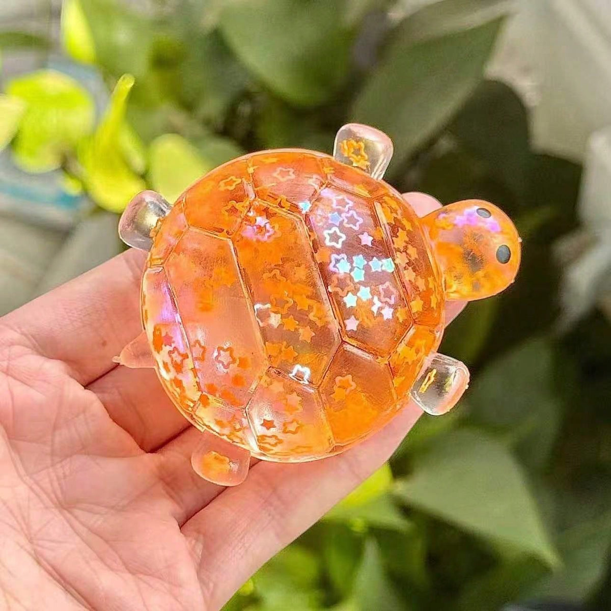 1pc Sugar Turtle Sensory Stimulating Toys, Shiny Turtle Squeeze Toys, Squeeze Sugar Ball Pressure Balls, Stimulating Toys, Summer Refreshing Game Toys, Party Snacks, Stress Relieving Toys, Birthday Gi