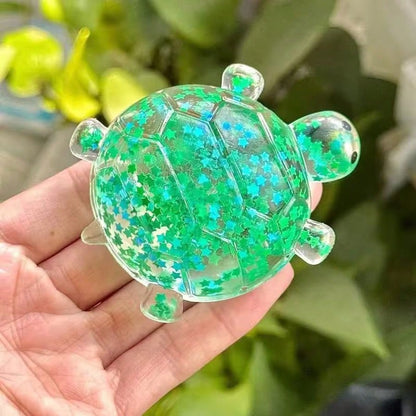 1pc Sugar Turtle Sensory Stimulating Toys, Shiny Turtle Squeeze Toys, Squeeze Sugar Ball Pressure Balls, Stimulating Toys, Summer Refreshing Game Toys, Party Snacks, Stress Relieving Toys, Birthday Gi