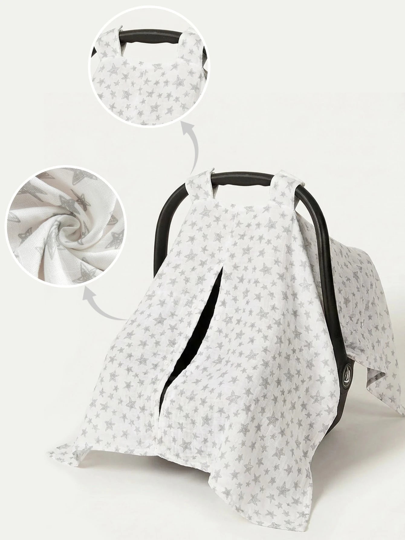1pc Summer Lightweight Baby Stroller Cover, Universal Protective Sunshade Canopy, Baby Car Seat Windproof & Dustproof Cover, Unisex