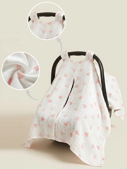 1pc Summer Lightweight Baby Stroller Cover, Universal Protective Sunshade Canopy, Baby Car Seat Windproof & Dustproof Cover, Unisex