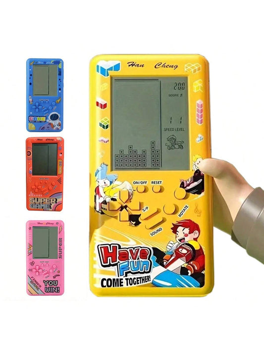 1pc Super Large Screen Handheld Game Console, 80s/90s Nostalgic Retro Vintage Portable Gaming Device, Puzzle Challenge Toy, Built-In Multiple Classic Games, Powered By 2 AA Batteries (Batteries Not In