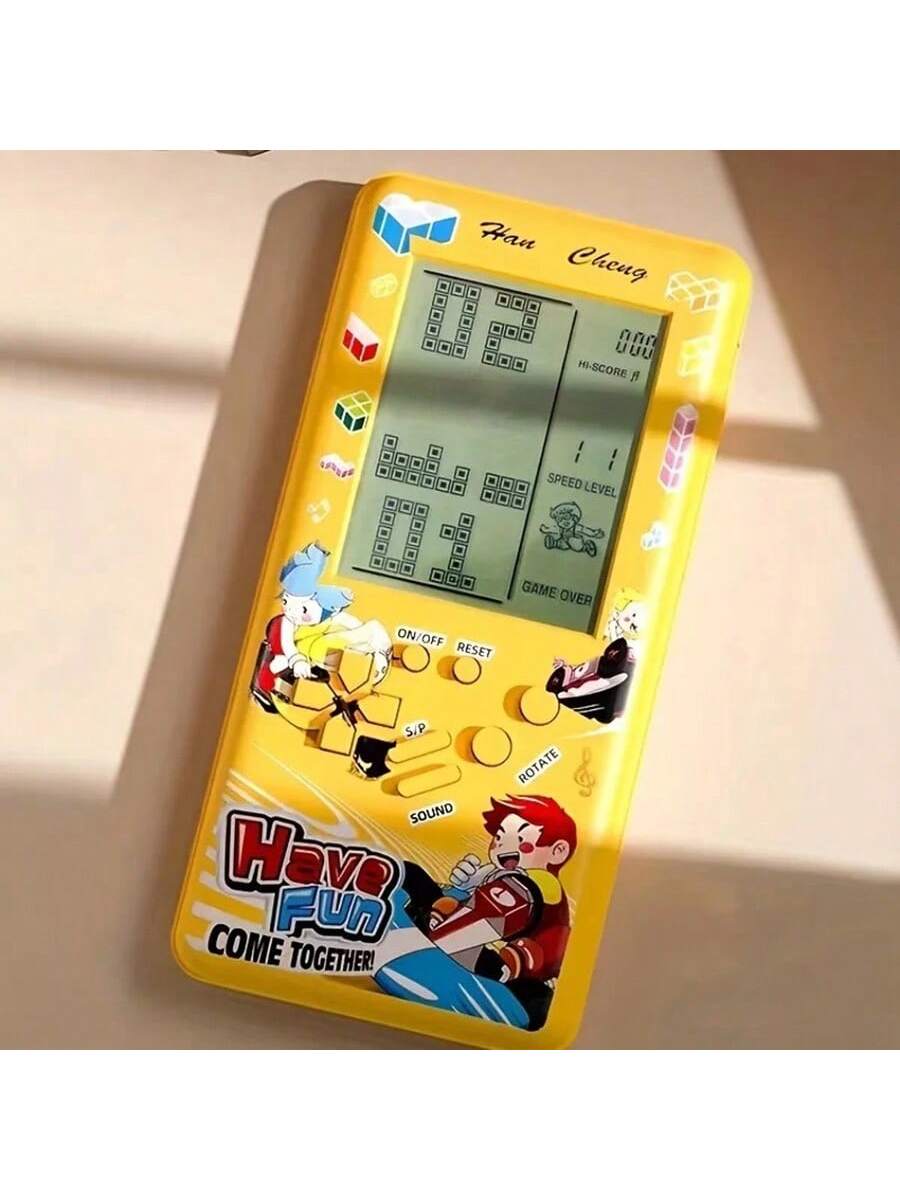 1pc Super Large Screen Handheld Game Console, 80s/90s Nostalgic Retro Vintage Portable Gaming Device, Puzzle Challenge Toy, Built-In Multiple Classic Games, Powered By 2 AA Batteries (Batteries Not In