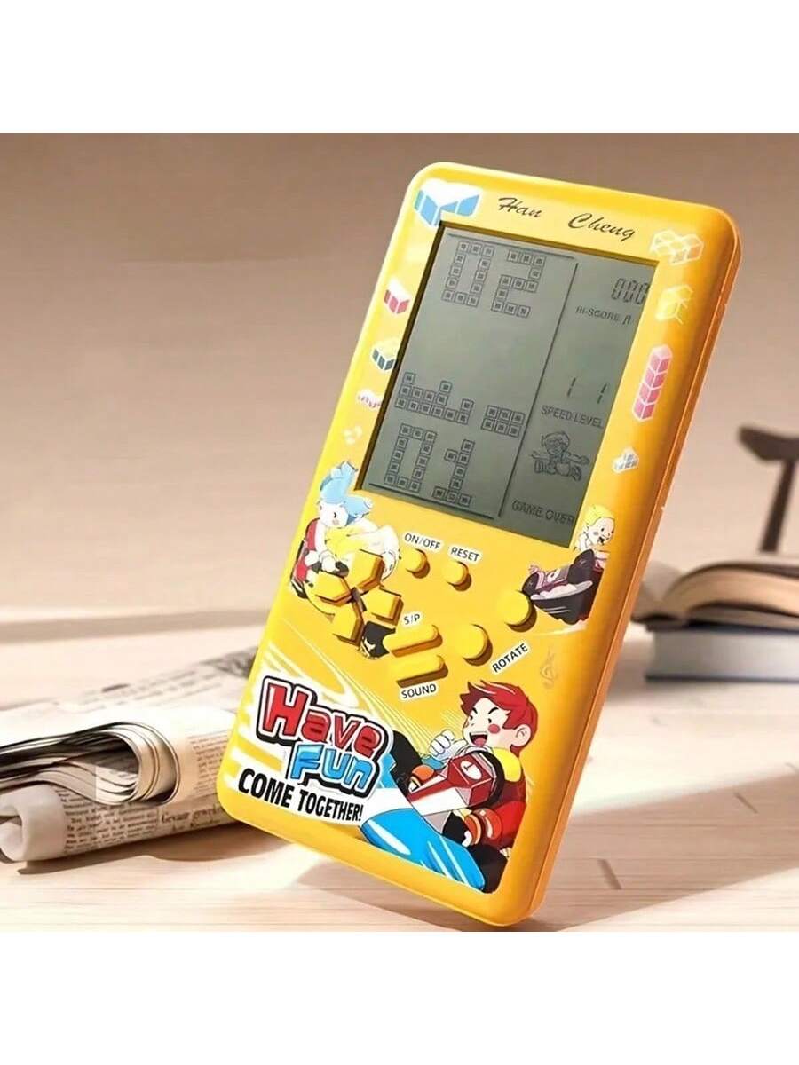 1pc Super Large Screen Handheld Game Console, 80s/90s Nostalgic Retro Vintage Portable Gaming Device, Puzzle Challenge Toy, Built-In Multiple Classic Games, Powered By 2 AA Batteries (Batteries Not In