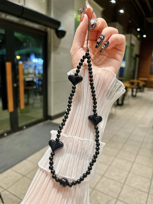 1pc Sweet & Cool Heart Shaped Accessory Strap For Phone Case, Wrist Band, Earphone, Etc. (Japanese & Korean Style) Gifts For Mother, Family, Friends, Birthday, Holiday Phone Charm, Phone Chain