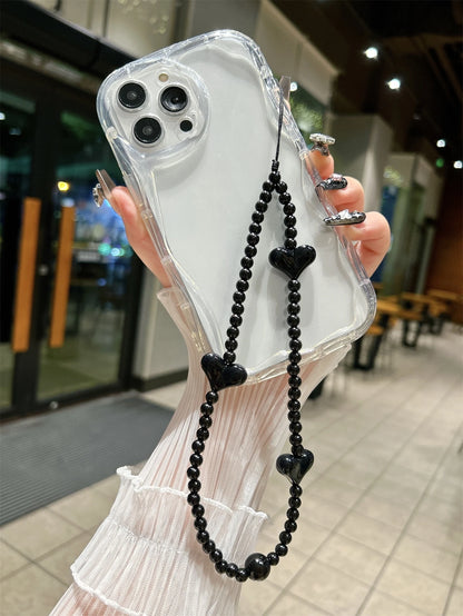 1pc Sweet & Cool Heart Shaped Accessory Strap For Phone Case, Wrist Band, Earphone, Etc. (Japanese & Korean Style) Gifts For Mother, Family, Friends, Birthday, Holiday Phone Charm, Phone Chain