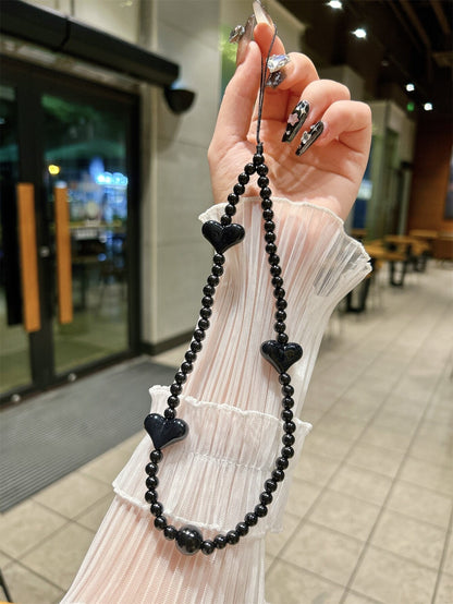1pc Sweet & Cool Heart Shaped Accessory Strap For Phone Case, Wrist Band, Earphone, Etc. (Japanese & Korean Style) Gifts For Mother, Family, Friends, Birthday, Holiday Phone Charm, Phone Chain