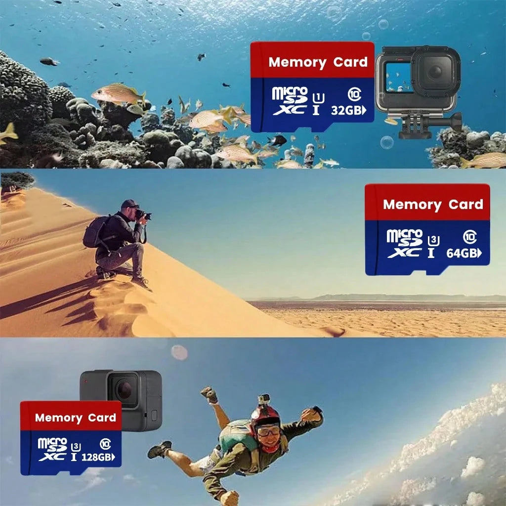 1PC TF Memory Card High Capacity 256GB, 128GB, 64GB, 32GB High-Speed SD Card Compatible With Computers, Digital Cameras, Audio Systems, Dashcams, And Smartphones