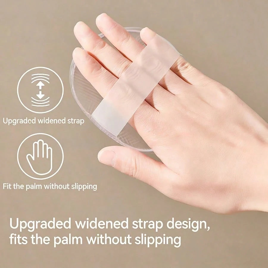 1pc Transparent Silicone Body Lotion Applicator, Soft Water Drop Shaped Makeup Sponge, Suitable For Sunscreen, Face Cream And Skincare Products Application, Dual-Use Beauty Tool
