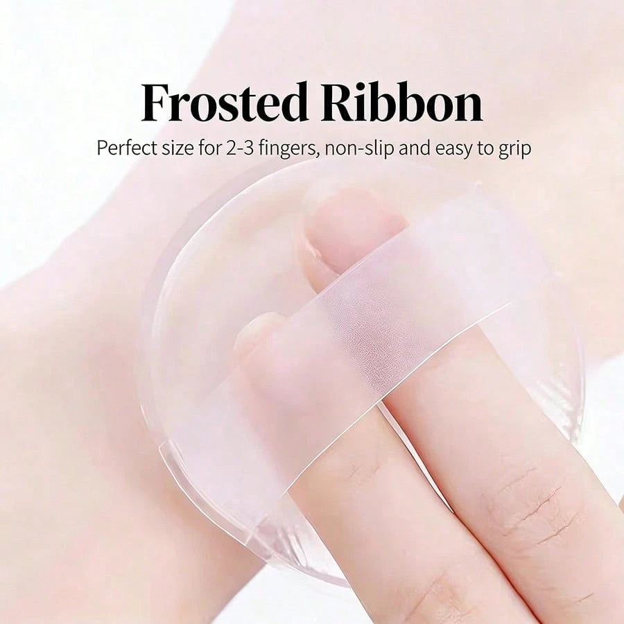 1pc Transparent Silicone Body Lotion Applicator, Soft Water Drop Shaped Makeup Sponge, Suitable For Sunscreen, Face Cream And Skincare Products Application, Dual-Use Beauty Tool