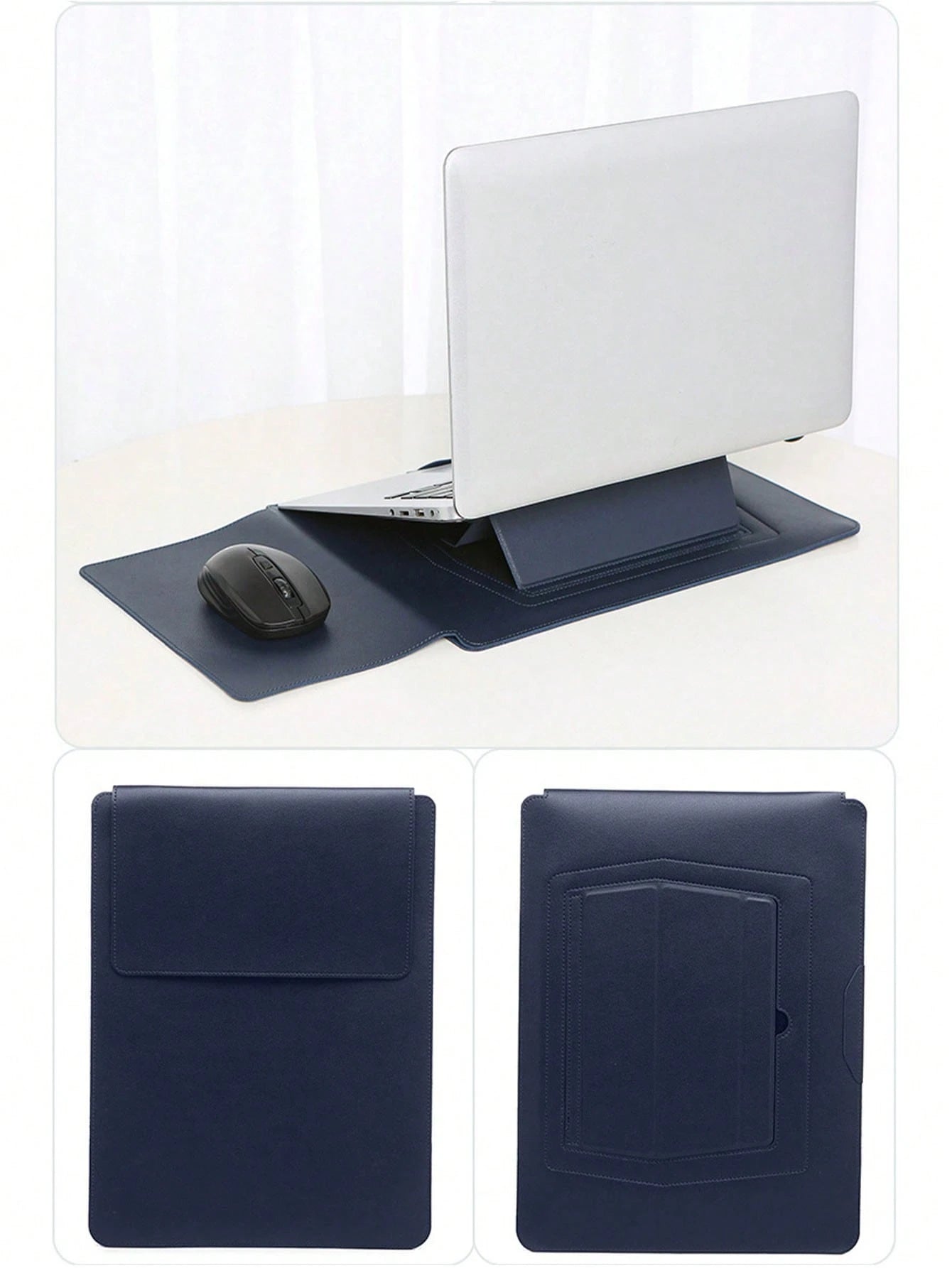 1pc Travel Lightweight Laptop Stand Sleeve Bag, Laptop Cooling Sleeve Bag, Suitable For 13" & 15" Tablets/Laptops, Convenient Office Stand Support