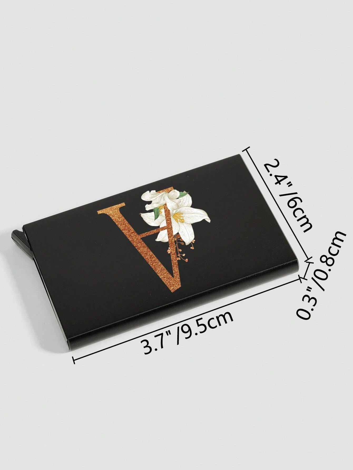 1pc Ultra-Thin Card Holder, Patterned Wallet, ID Card, Ultra-Thin Aluminum Alloy Metal Wallet, Men's Metal S-Shaped Card Holder, Card Case, Business Card Holder, Credit Card Holder, Unisex Mini Wallet